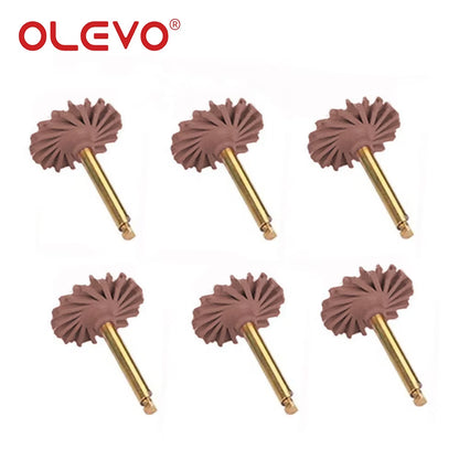 3/6 Pcs Dental Rubber Diamond Polisher Composite Resin Polishing Disc Wheel Kit Brush Burs High Gloss Polishing RA 2.35Mm