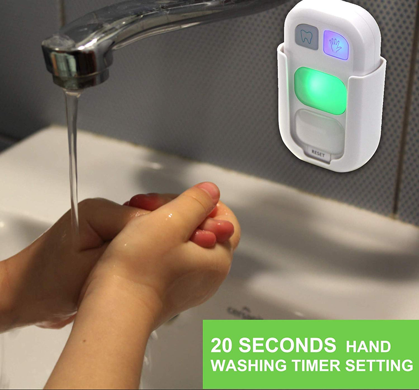 Timer for Kids Battery Powered Tooth Brush Timer, Bathroom Hand Washing Timers with LED Color Light Great Gift for Children and Teens Training Coach (2 Pack)